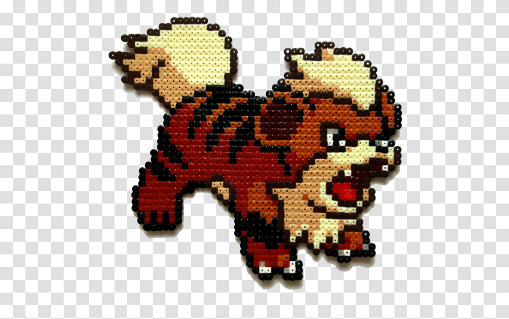 Growlithe Perler Beads Pokemon, Toy, Accessories, Accessory, Pattern Transparent Png