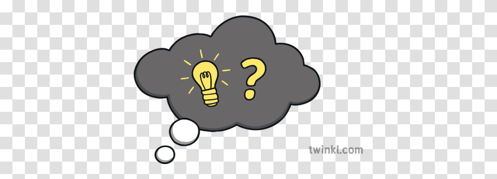 Growth Mindset Cloud 03 Dark With Thought Bubble Yellow, Light, Lightbulb Transparent Png