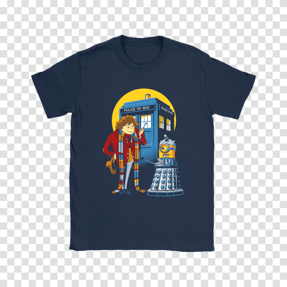 Gru Doctor Who And Minion Dalek Shirts Teeqq Store, Apparel, T-Shirt, Person Transparent Png