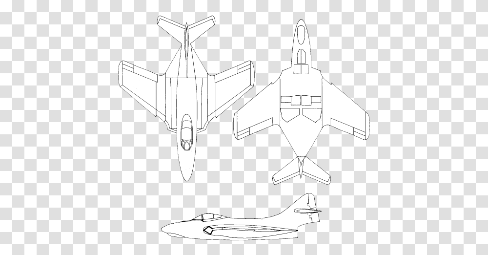 Grumman F Line Drawing F9f Cougar, Aircraft, Vehicle, Transportation, Airplane Transparent Png