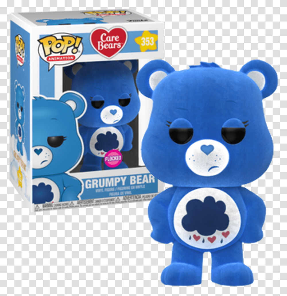 Grumpy Bear Flocked Us Exclusive Pop Vinyl Figure, Plush, Toy, Mascot, Inflatable Transparent Png