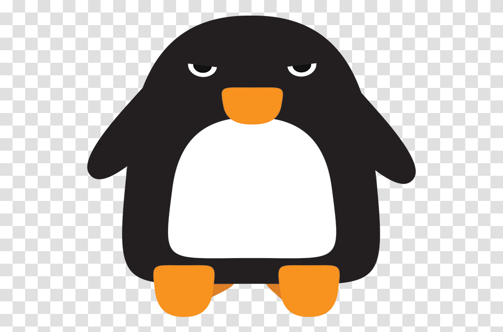 Grumpy Black White Orange Penguin Adlie Penguin, Bird, Animal Transparent Png