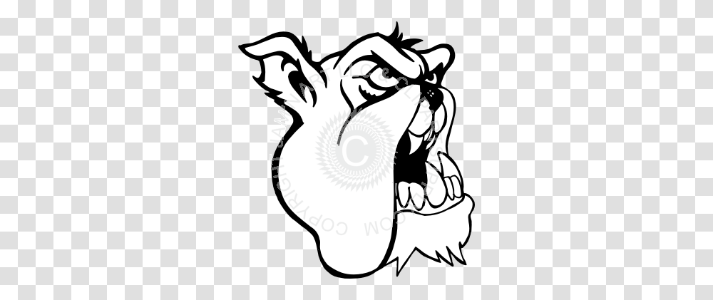 Grumpy Bulldog Head, Drawing, Animal, Stencil Transparent Png