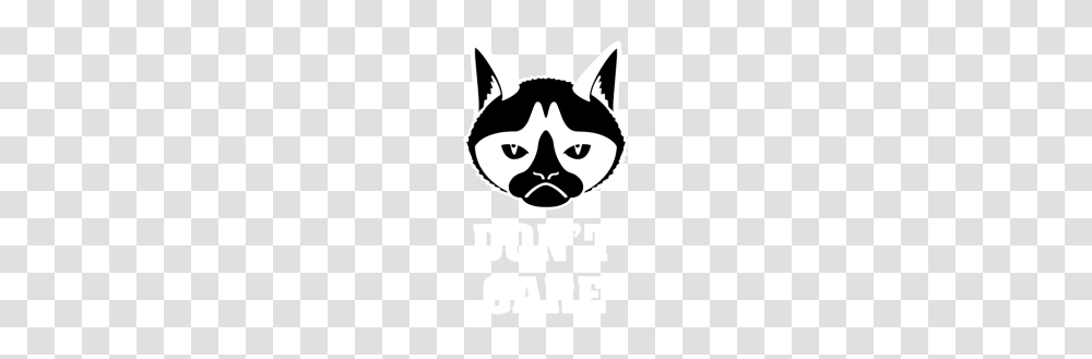 Grumpy Cat Don't Care White, Stencil, Label, Poster Transparent Png