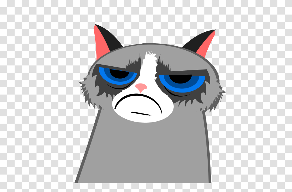 Grumpy Cat, Label, Head Transparent Png