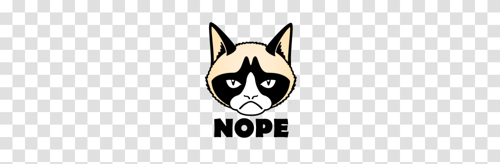 Grumpy Cat Nope Grumpy Cat Nope, Stencil, Label, Sticker Transparent Png