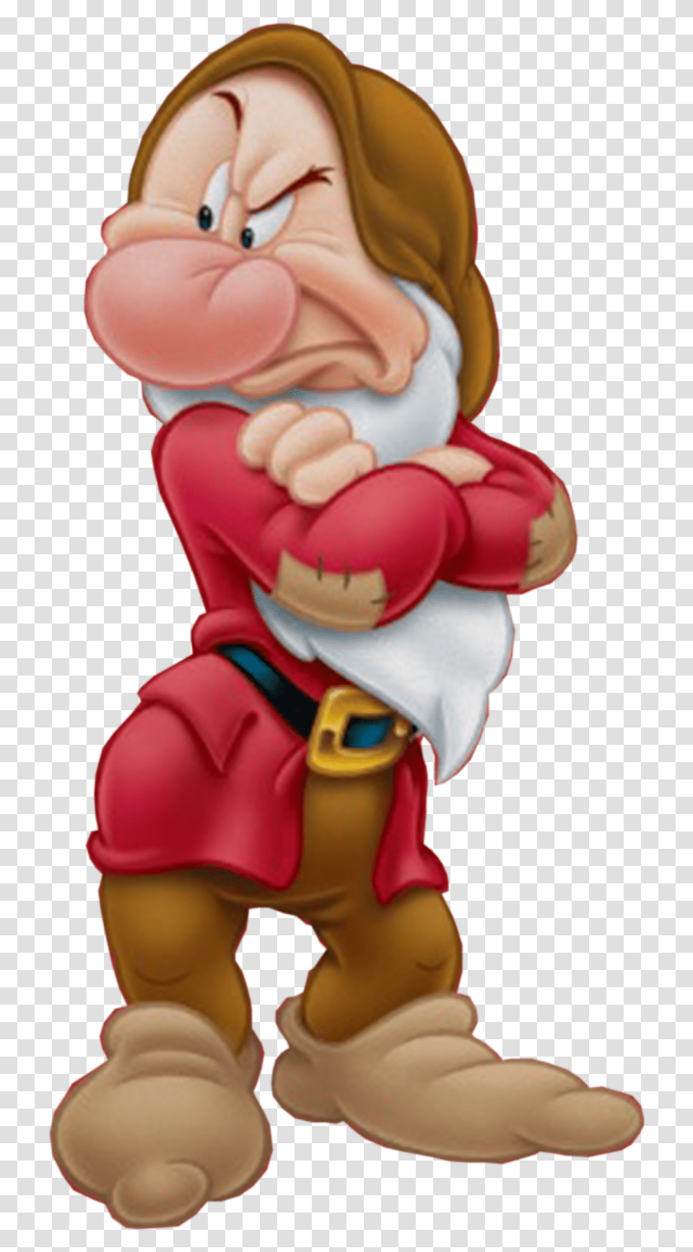 Grumpy Dwarf Snow White, Figurine, Toy, Super Mario Transparent Png