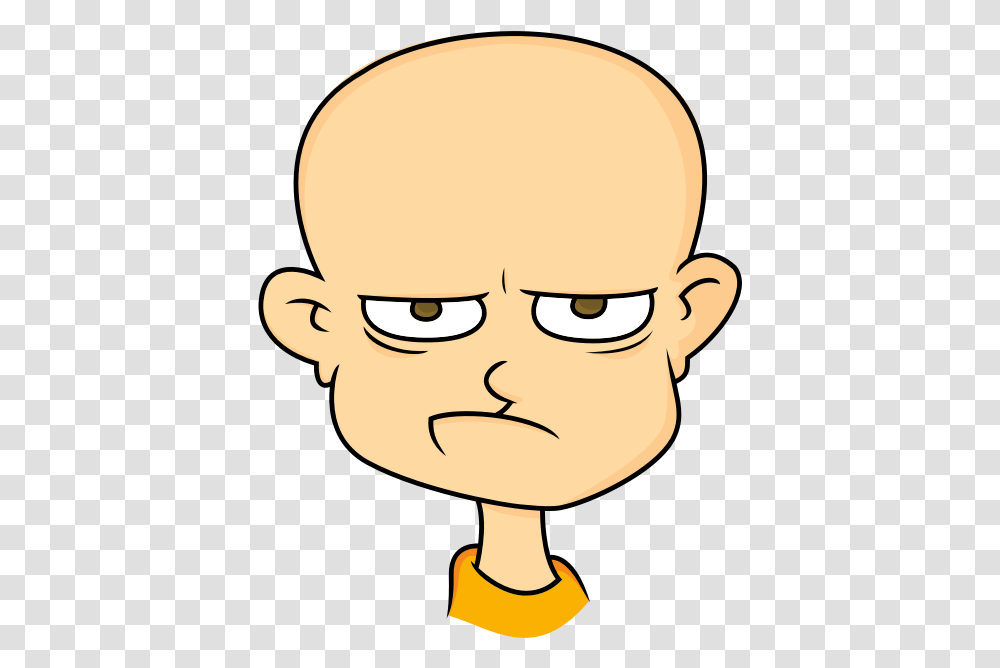 Grumpy Smiley Emoticon Clip Art Cartoon Of Angry Bald Man, Head, Person, Face, Label Transparent Png