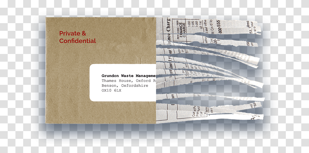Grundon Confidential Waste Envelope, Paper, Business Card, Poster Transparent Png