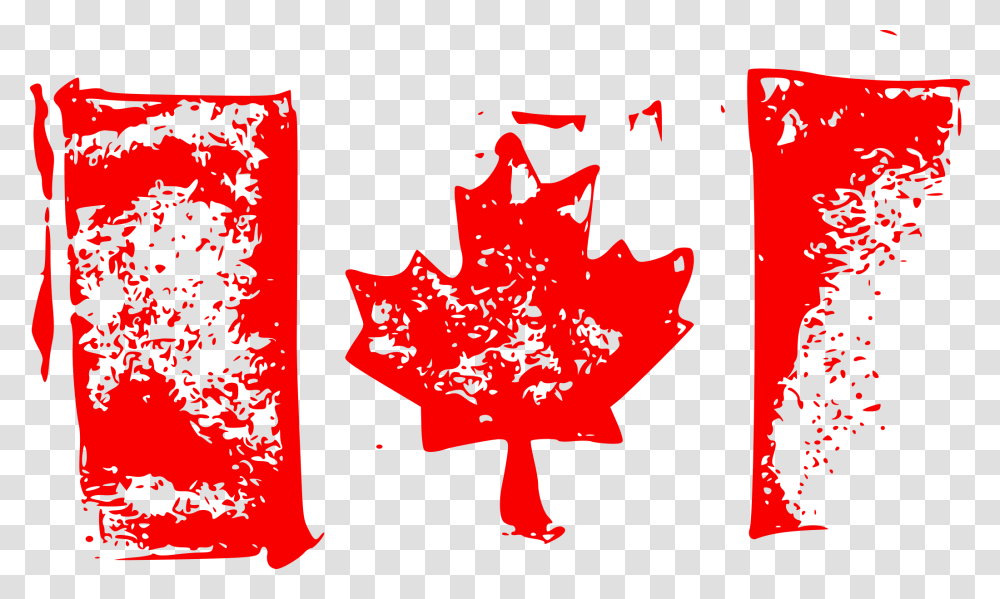 Grunge Flag Of Canada 2 Flag, Leaf, Plant, Tree Transparent Png