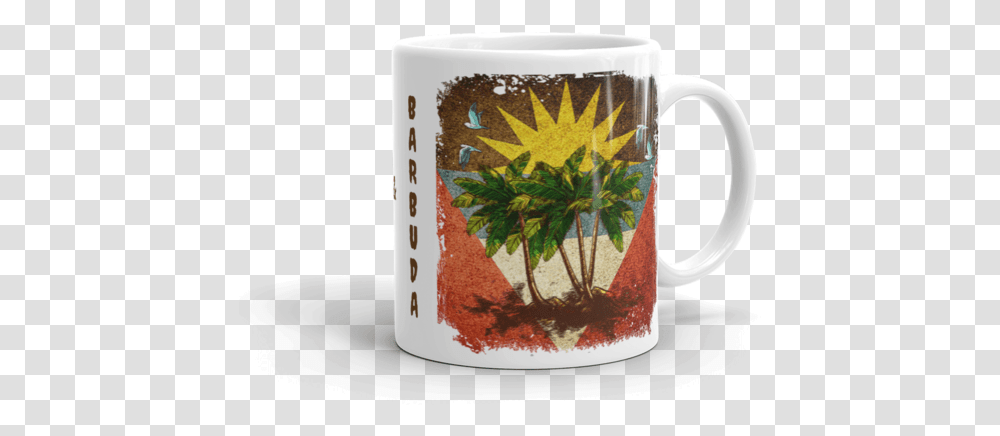 Grunge Flag White Glossy Mug Coffee Cup, Soil, Pineapple, Fruit, Plant Transparent Png
