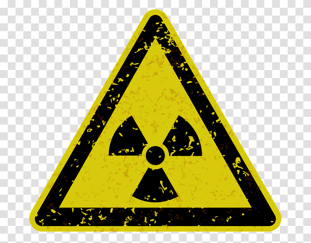 Grunge Grungy Radiation Radioactivity Sign Warning Clipart Radioactive, Triangle Transparent Png