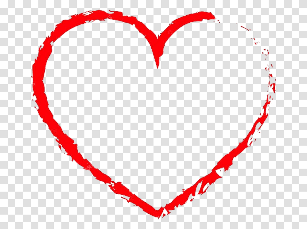 Grunge Line Heart Transparent Png