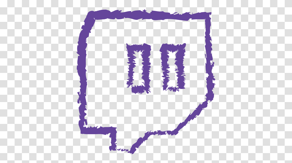 Grunge Line Media Social Twitch Icon Drawn Twitch Icon, Text, Number, Symbol, Alphabet Transparent Png