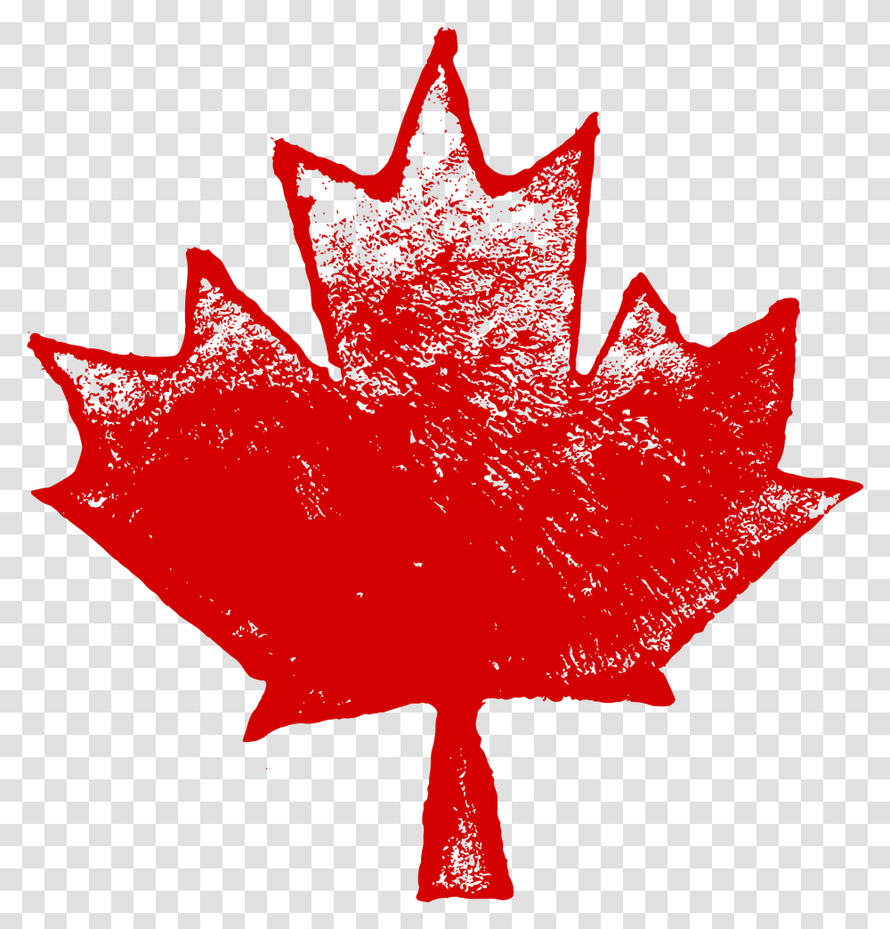 Grunge Maple Leaf Flag, Plant, Tree, Crystal Transparent Png