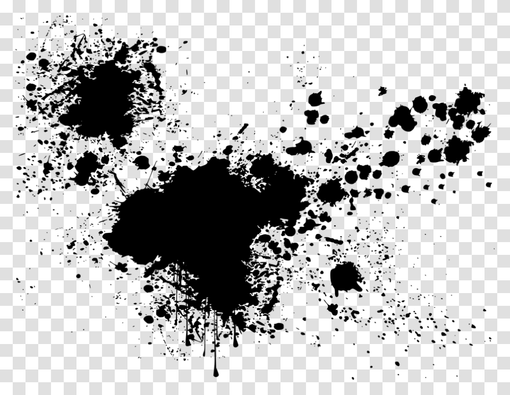 Grunge Splat Stain Black Paint Splash, Gray, World Of Warcraft Transparent Png
