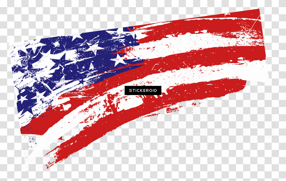 Grunge Us Flag Banner American Flag Art Transparent Png