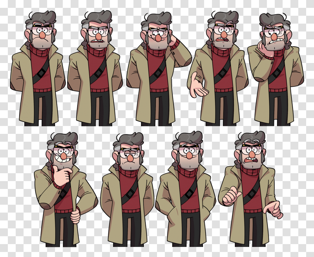 Grunkle Dating Sim Stan, Person, Collage, Poster, Advertisement Transparent Png