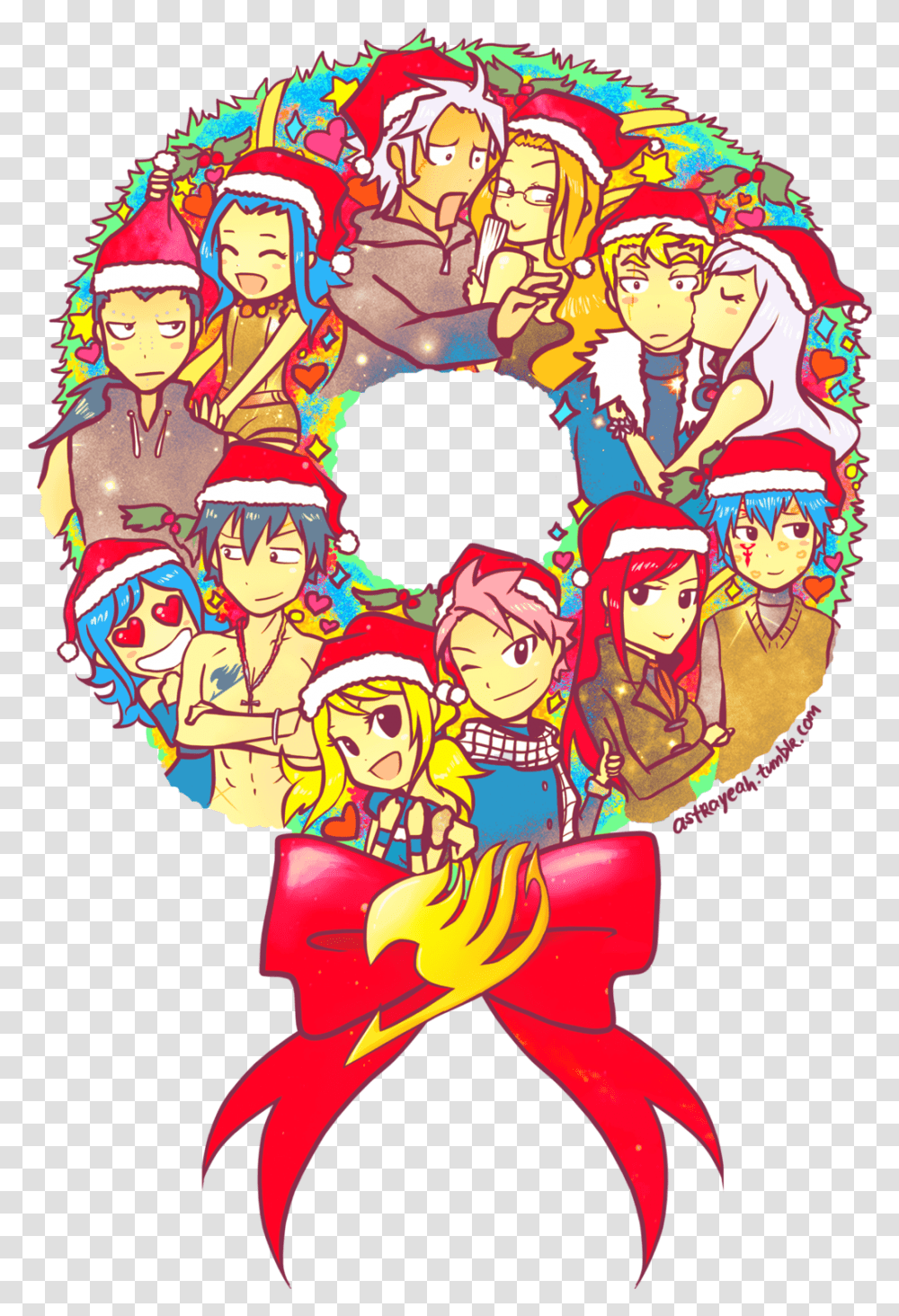 Gruviapon 195 34 Fairy Tail Christmas 2013 By Astrayeah Fairy Tail Christmas, Collage, Poster, Advertisement, Label Transparent Png