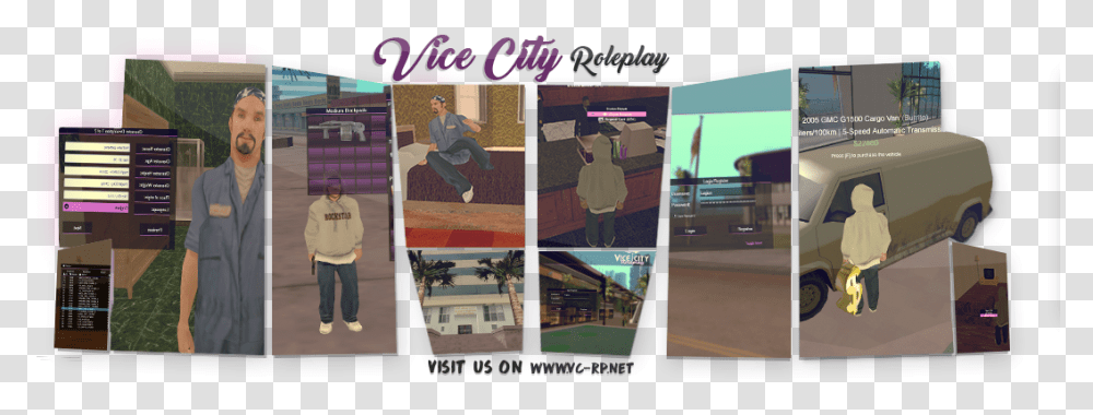 Grviklr Vice City Roleplay Mta, Person, Collage, Poster, Advertisement Transparent Png