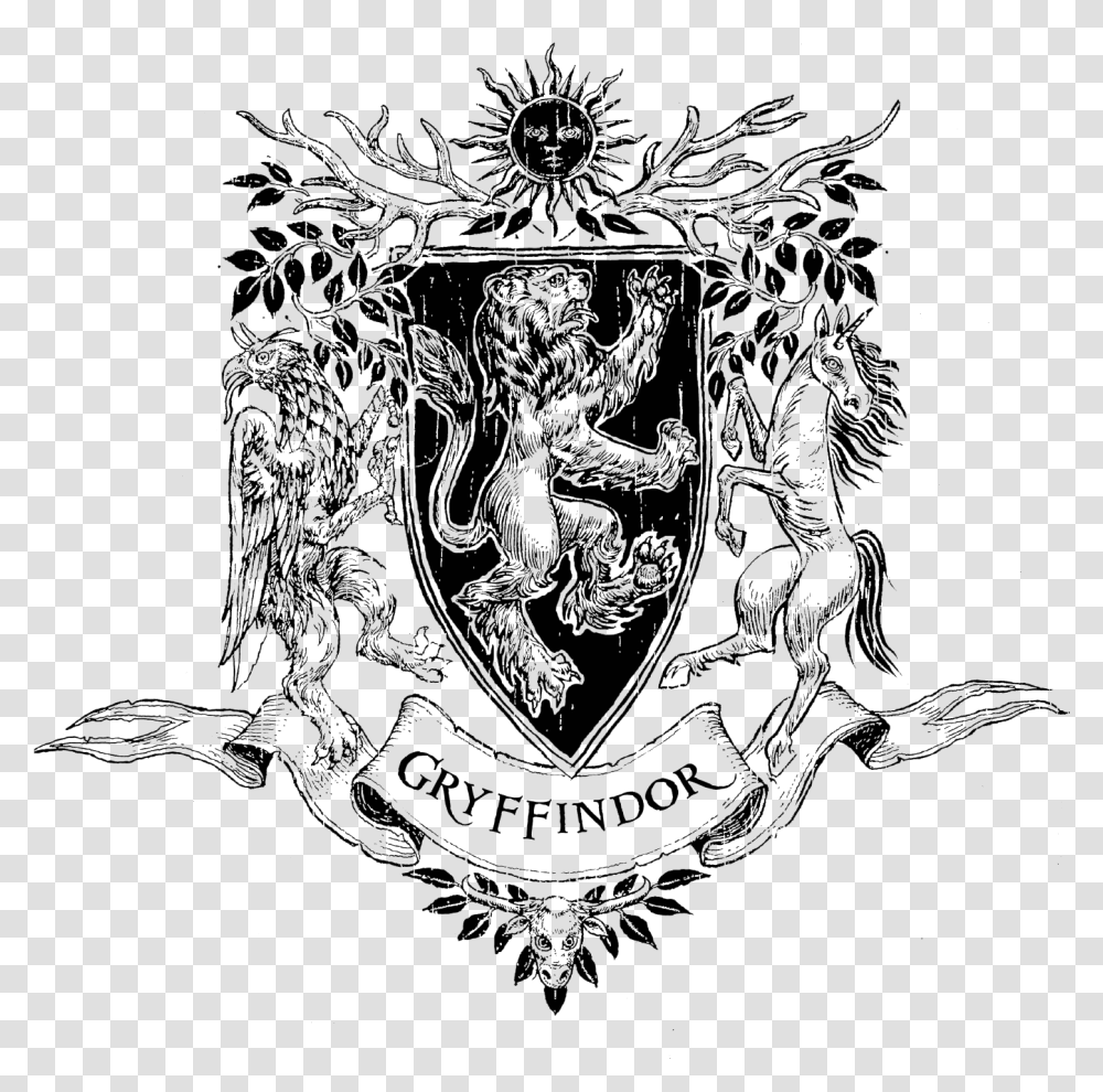 Gryffindor Crest Gryffindor Logo Background, Nature, Outdoors, Night, Moon Transparent Png