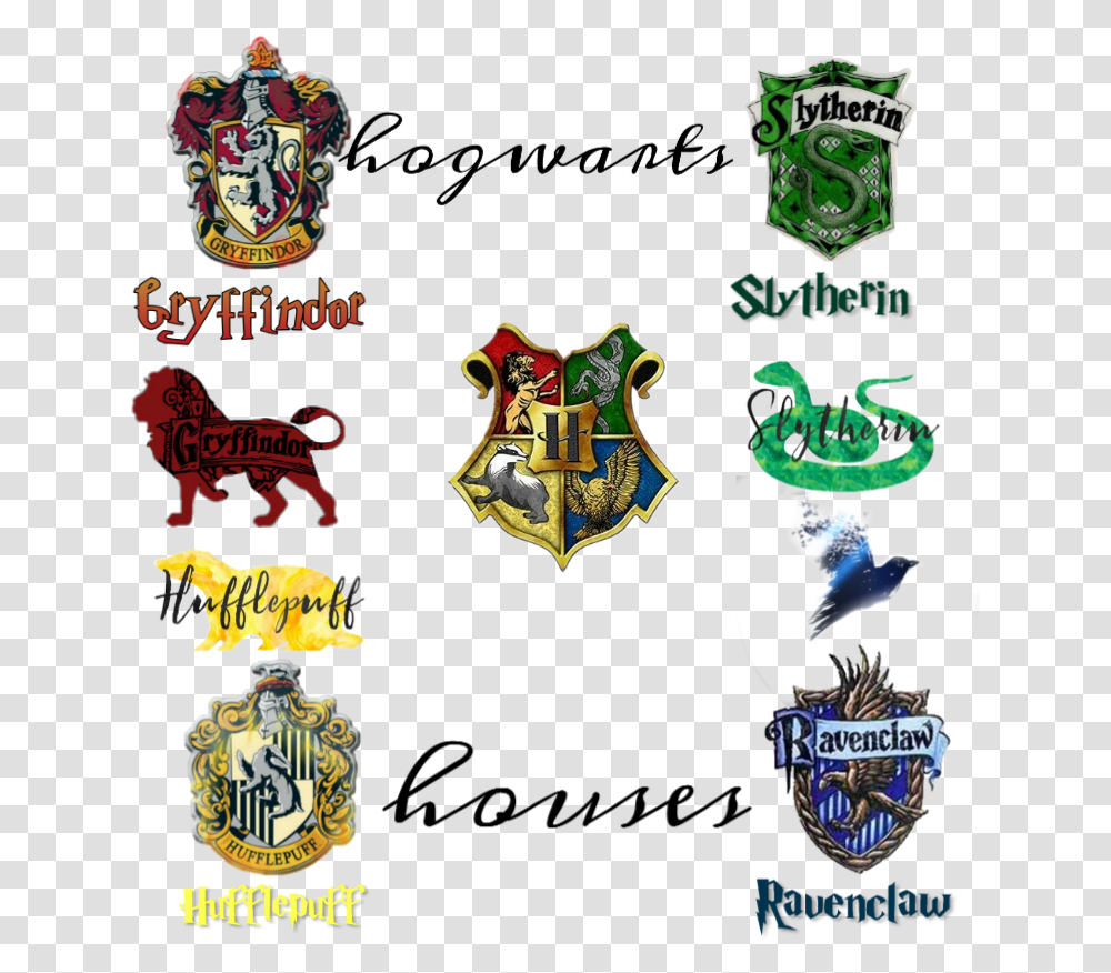 Gryffindor Slytherin Ravenclaw Hufflepuff Harrupotter, Logo, Trademark, Emblem Transparent Png