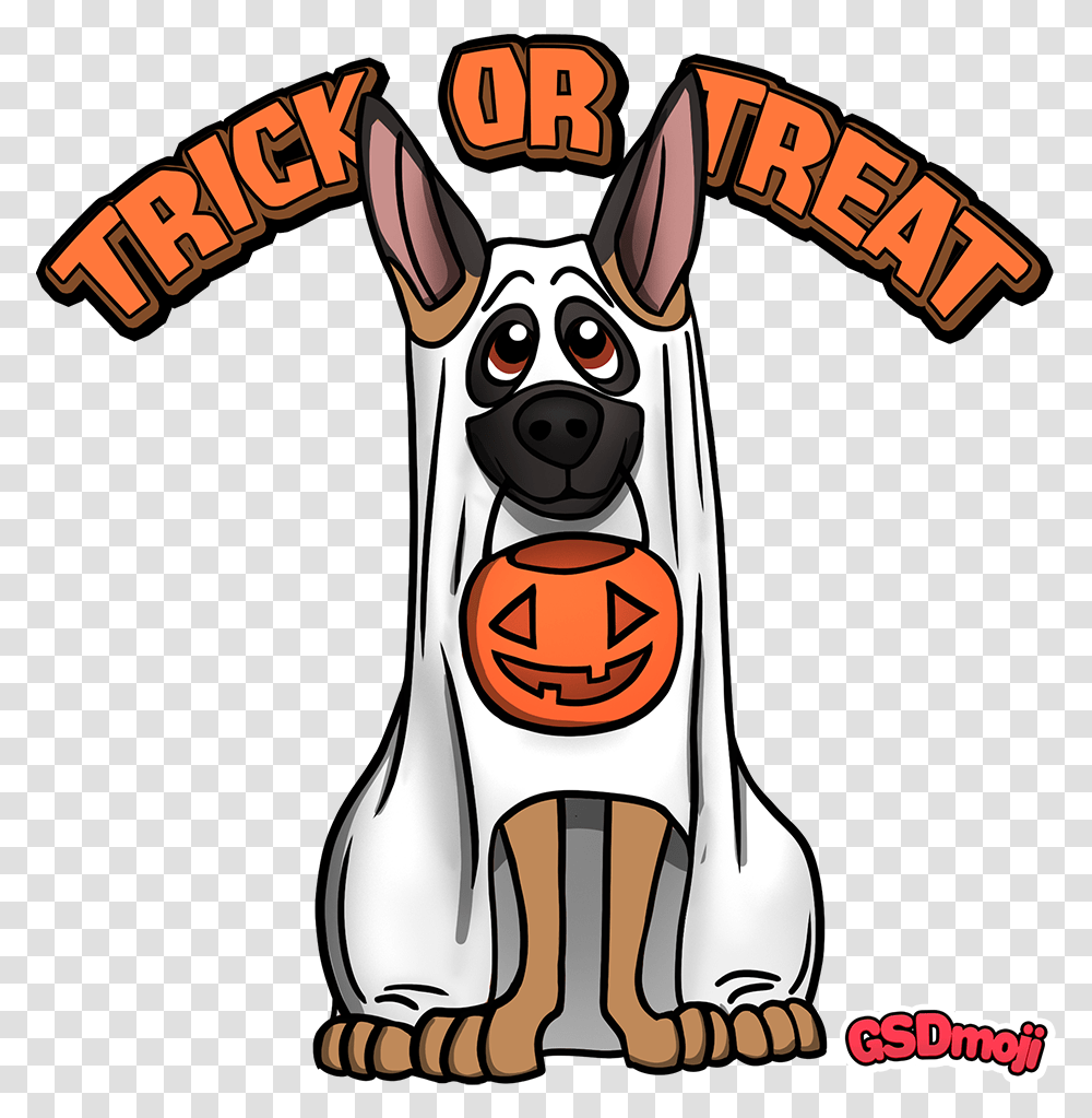 Gsdmoji German Shepherd Happy Halloween, Animal, Mammal, Word, Wildlife Transparent Png