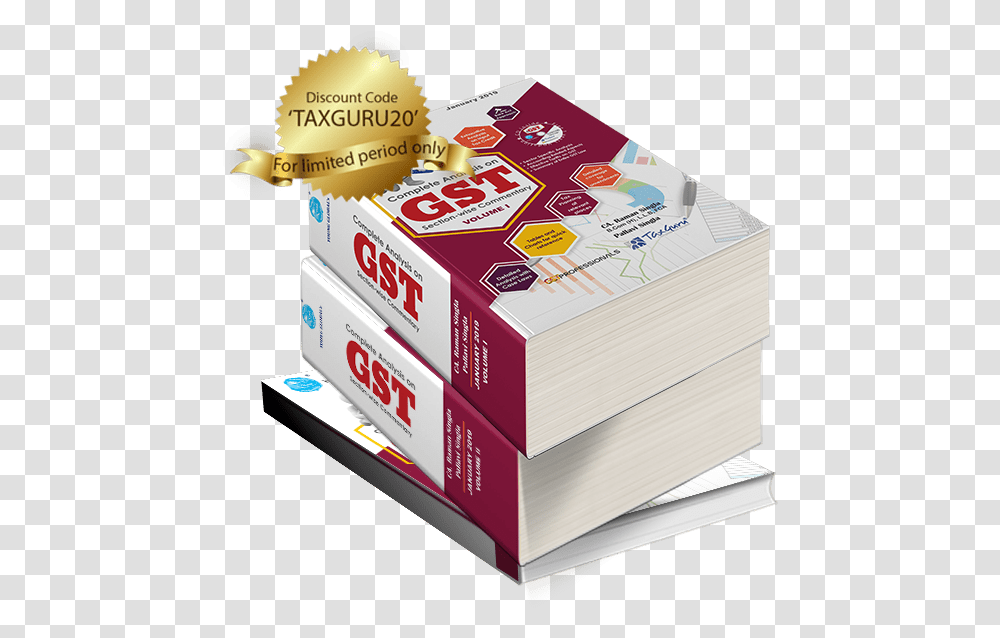 Gst Book 2019 Edition By Author Ca Raman Singla Carton, Box, Advertisement, Paper Transparent Png