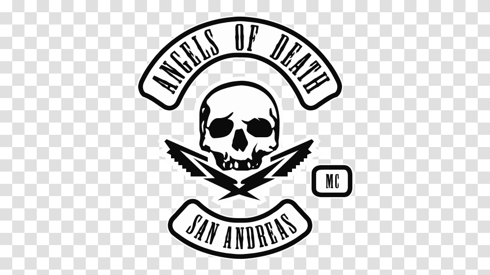 Gta 5 Crew Emblem Custom Tutorial 2020 0213 Angels Of Death Mc, Symbol, Pirate, Logo, Trademark Transparent Png