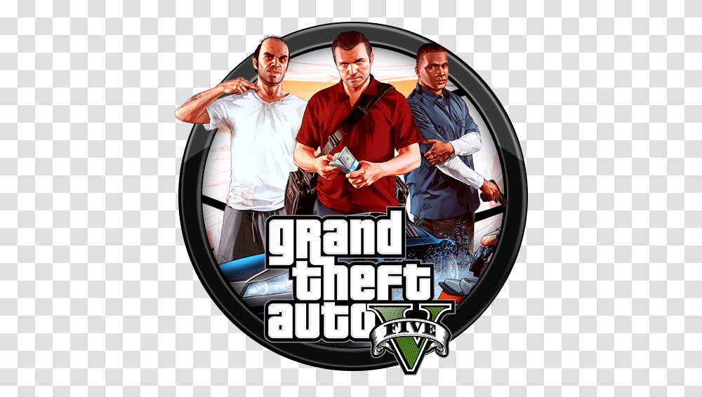 Gta 5 Full Version Pc Game Free Play Gta 5 In Chrome, Person, Human, Disk, Dvd Transparent Png