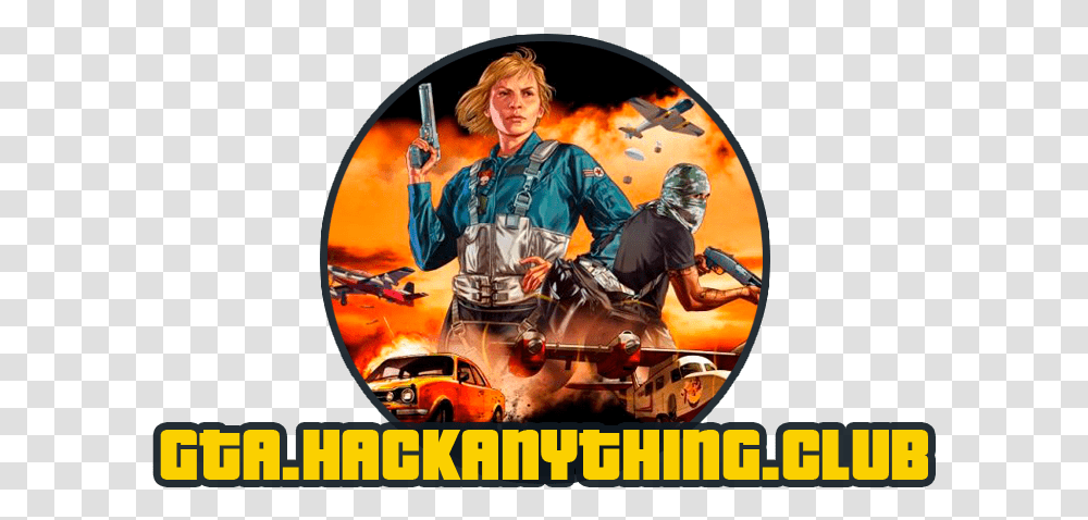 Gta 5 Online Logo Hackanything Club Grand Theft Auto V Know Your Numbers Campaign, Person, Human, Car, Vehicle Transparent Png
