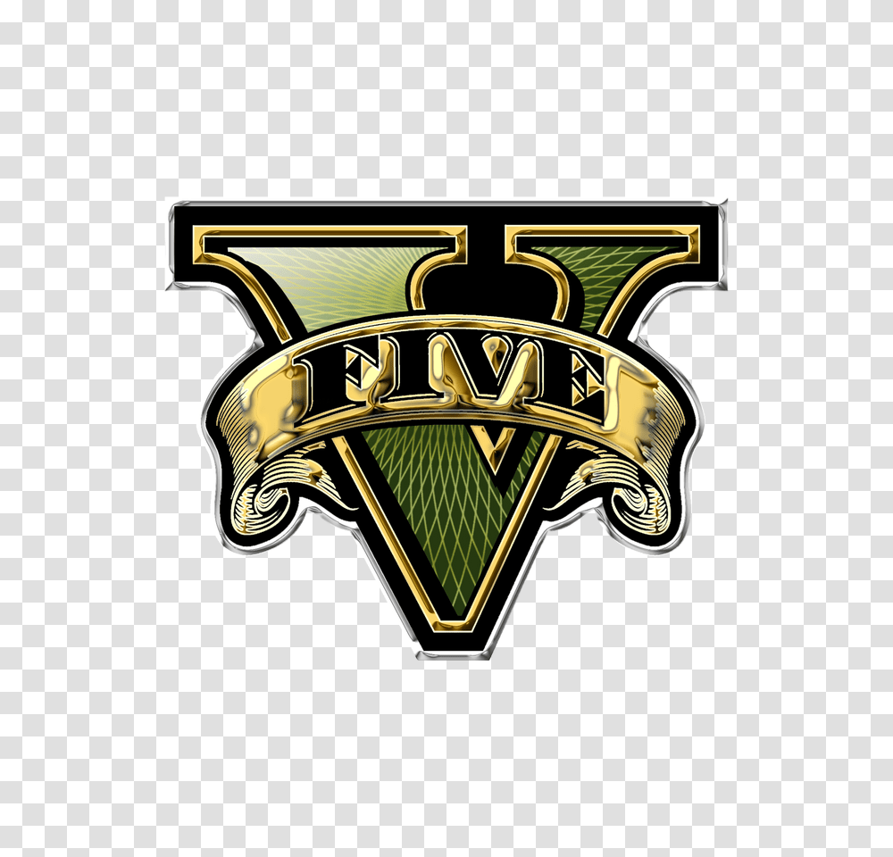Gta 5 V Logo Clipart Grand Theft Auto V, Symbol, Trademark, Badge, Emblem Transparent Png