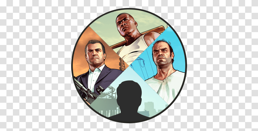 Gta Gaming Archive Gta 5 Character Selection Wheel, Disk, Person, Human, Dvd Transparent Png