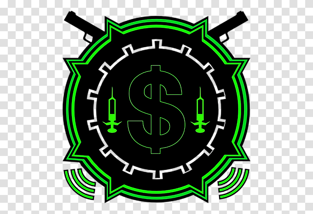 Gta Gtav Lobby Dark Crew Money Sticker Gta Gang Logo, Light, Symbol, Digital Clock, Text Transparent Png