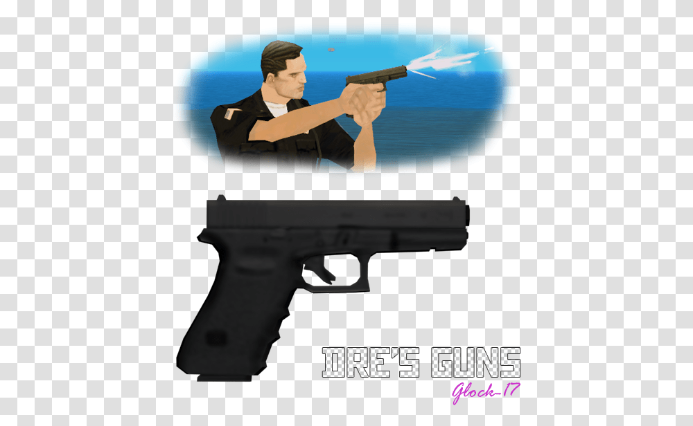 Gta Sa Glock, Person, Human, Gun, Weapon Transparent Png