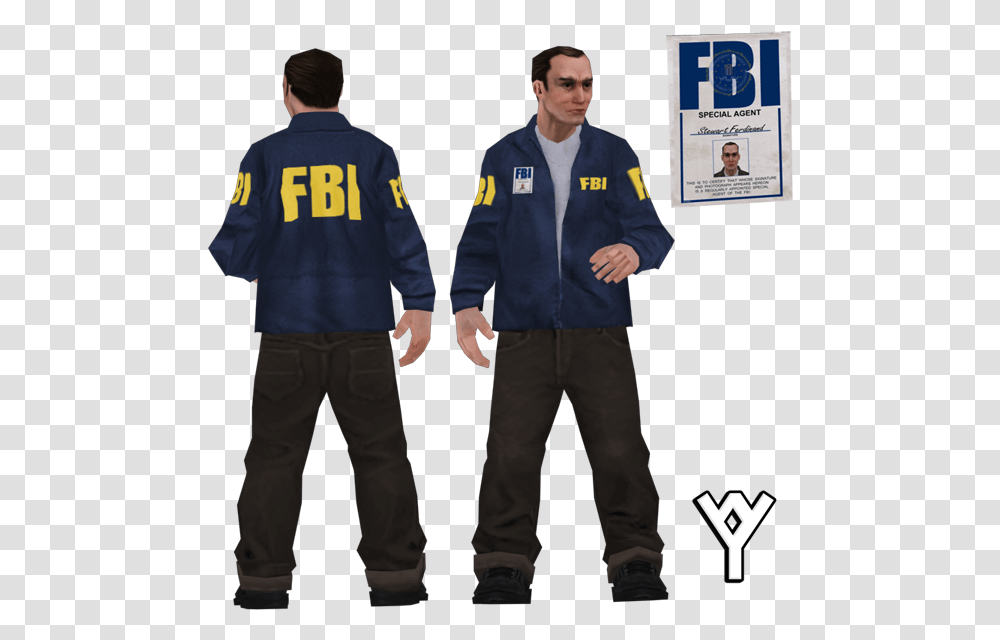 Gta San Andreas Fbi Agent, Person, Pants, Sleeve Transparent Png