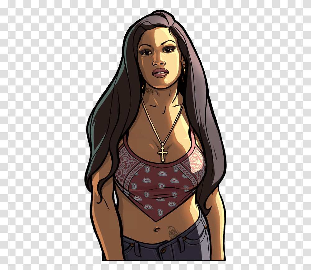 Gta San Andreas Intro Girl, Pendant, Person, Human, Necklace Transparent Png