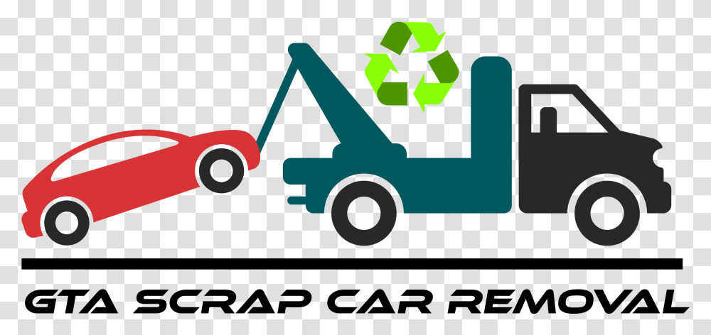 Gta Scrap Car Removal Tow Truck Towing Car, Recycling Symbol, Lawn Mower Transparent Png