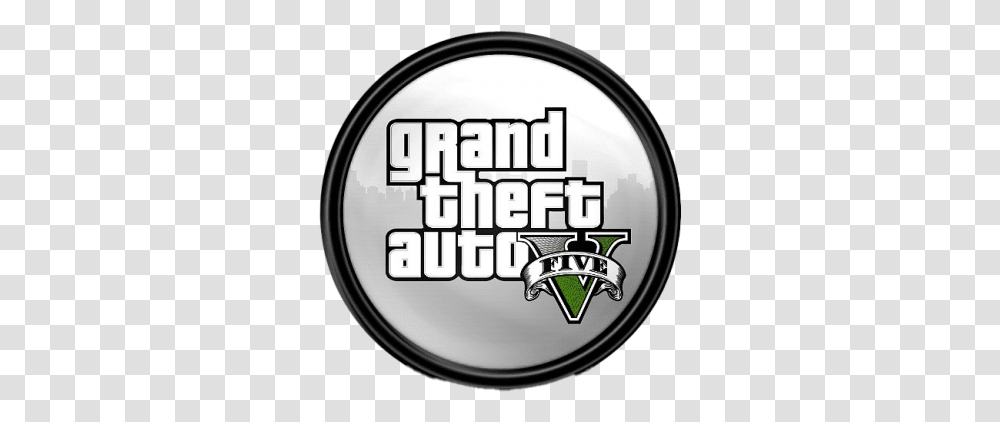 Gta V Logo File Gta 5 Icon, Label, Text, Word, Clock Tower Transparent Png