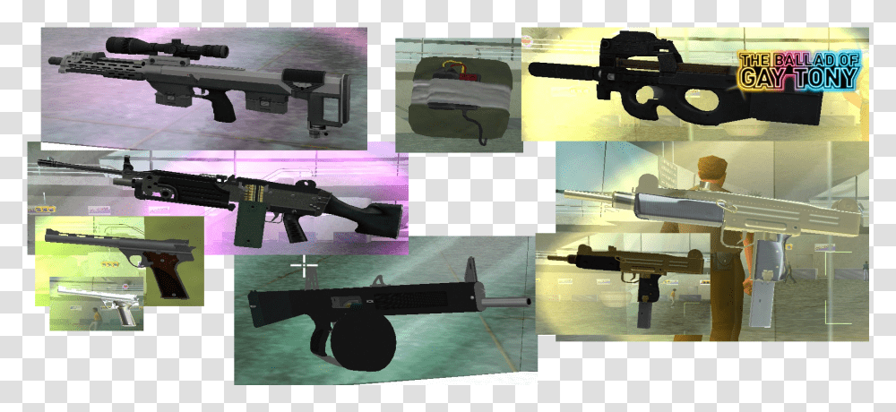 Gta Vice City Download Gta Vc Weapons Mod, Machine Gun, Weaponry, Airplane, Aircraft Transparent Png