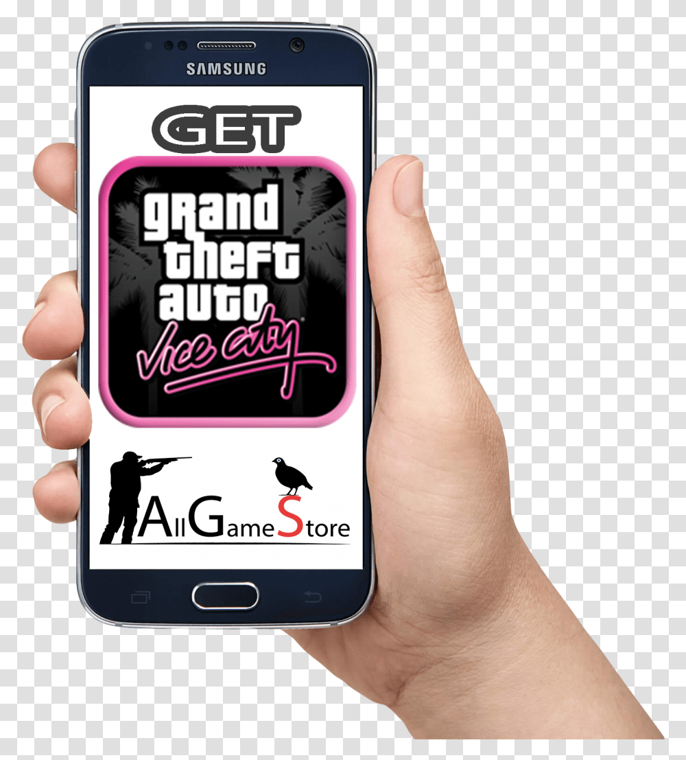 Gta Vice City The Giant Name Of Gaming History Iphone, Person, Human, Mobile Phone, Electronics Transparent Png