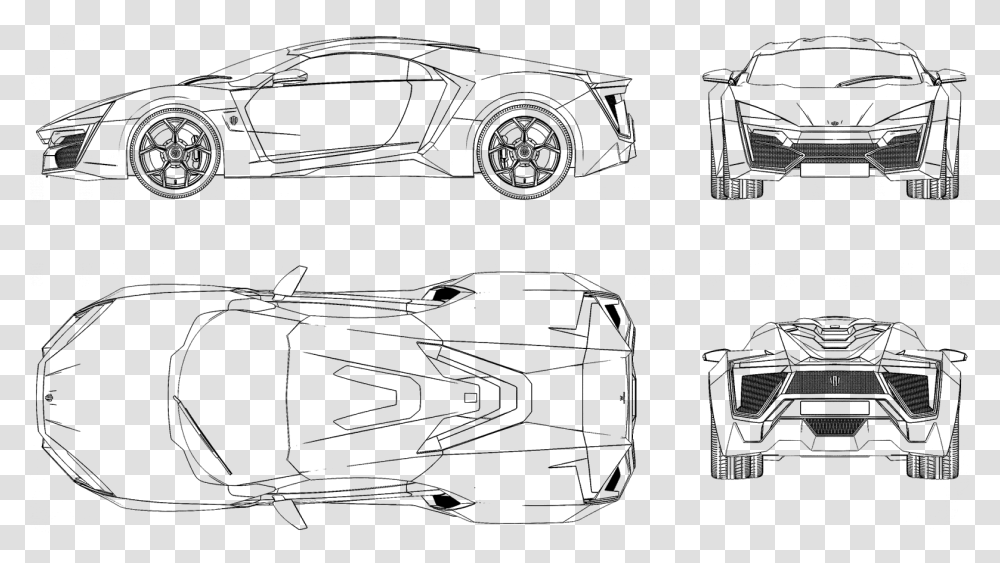Gtr Drawing Lykan Hypersport W Motors Lykan Hypersport Blueprint, Car, Plan, Plot Transparent Png