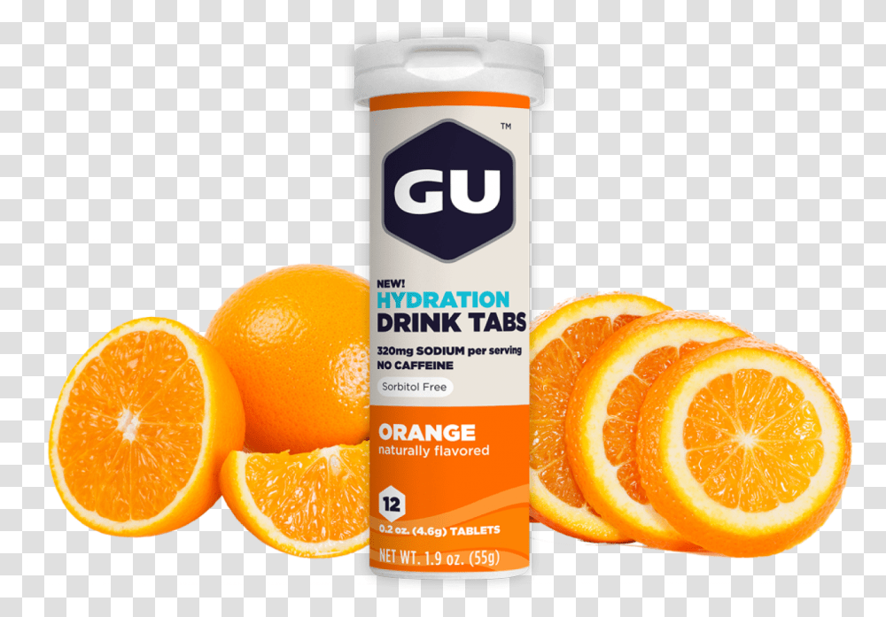 Gu Hydration Drink Tabs Orange Gu Hydration Drink Tabs Orange, Citrus Fruit, Plant, Food, Juice Transparent Png