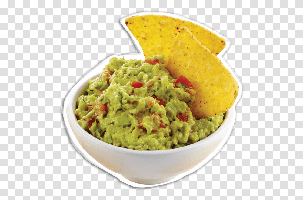 Guacamole And Chips White Background, Dip, Food, Bowl, Nachos Transparent Png