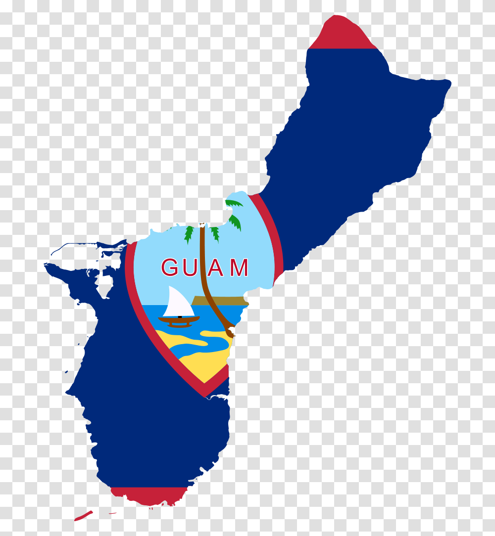 Guam Flag Map, Hand, Person, Plot Transparent Png