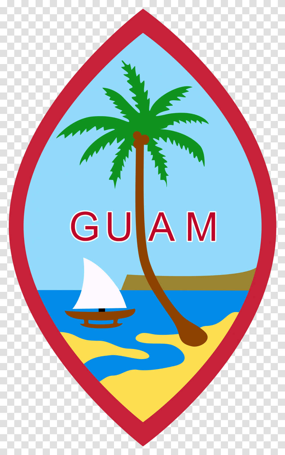 Guam Seal Guam Coat Of Arms, Plant, Food, Bottle, Egg Transparent Png