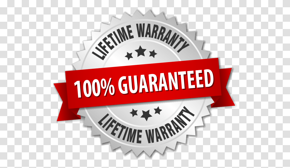 Guaranteed Lifetime Warranty Label, Sticker, Logo Transparent Png