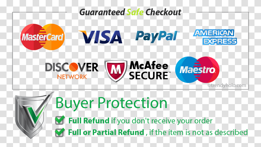 Guaranteed Safe Checkout Buyer Protection, Label, Logo Transparent Png