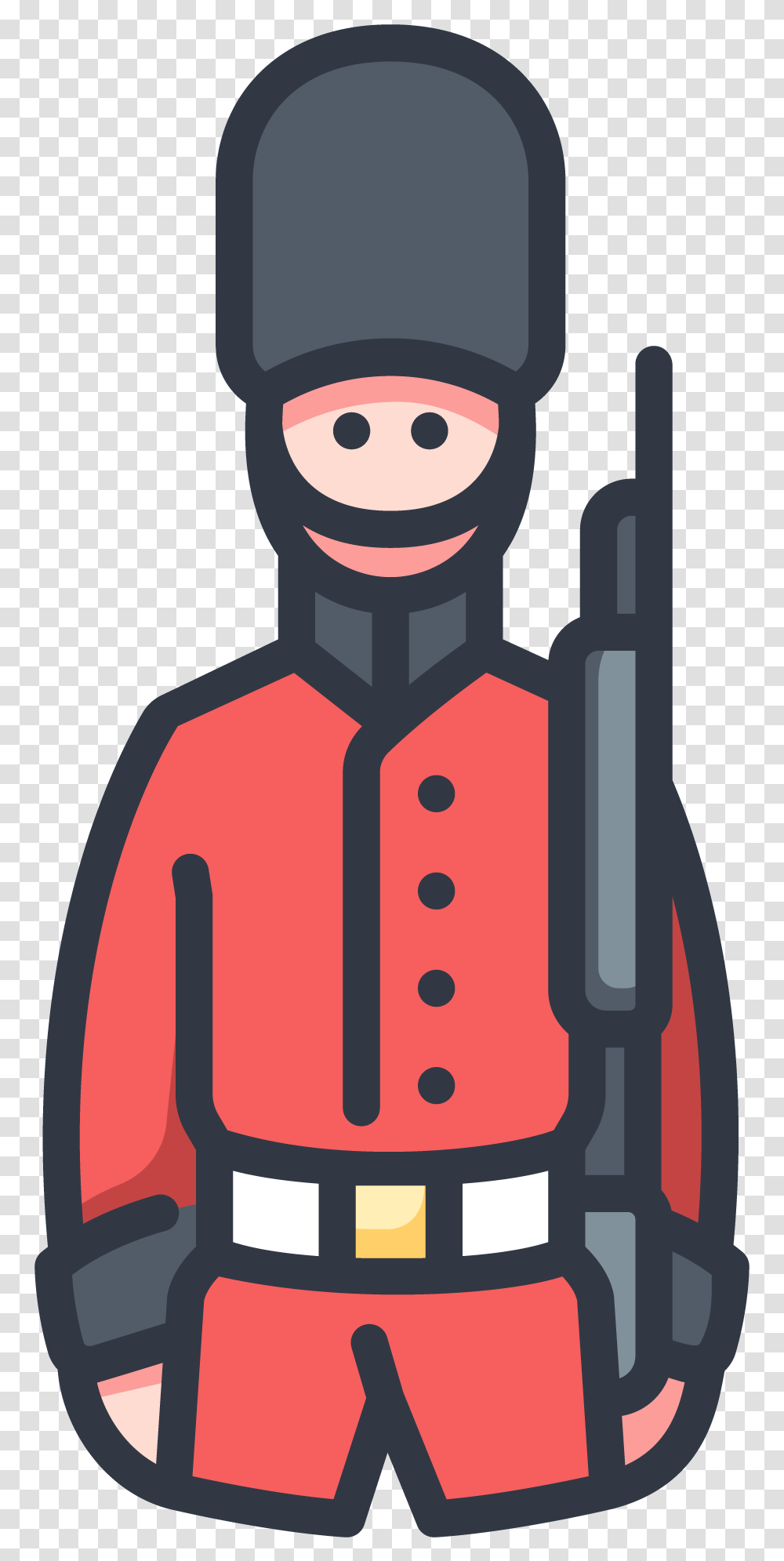 Guard England Line Icon Weapons, Clothing, Apparel, Shirt, Tie Transparent Png