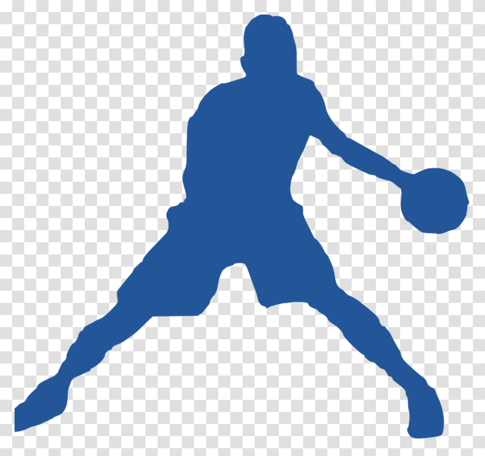 Guard Play Skill Development Blue Basketball Silhouette, Person, Human, Fencing, Sport Transparent Png